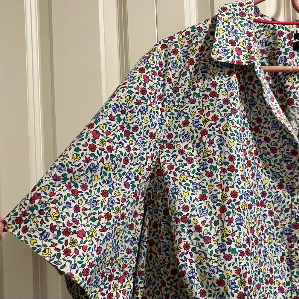 Talbots 24W Ditsy Floral Blouse - Short Sleeves